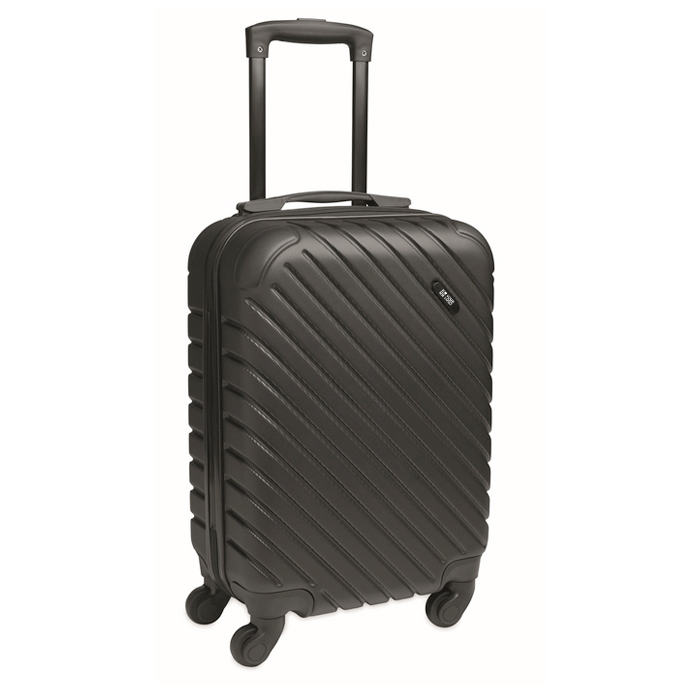 Trolley en plastique rigide avec compartiment principal et 4 roues