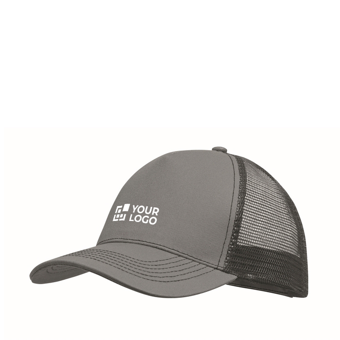 Casquette trucker 5 panneaux en coton et maille 250 g/m²
