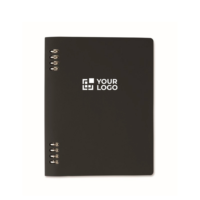 Cahier rechargeable A5 avec couverture en PU recyclé et pages lignées