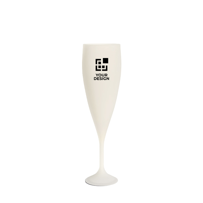 Flûte à champagne réutilisable biocomposite fabriquée en Europe 140 ml