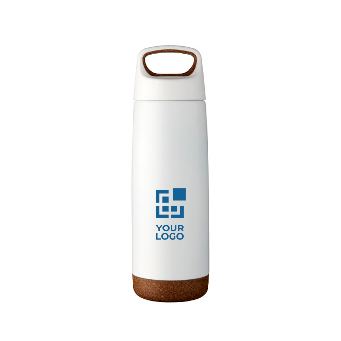 Bouteille en acier moderne et tendance avec zone d'impression