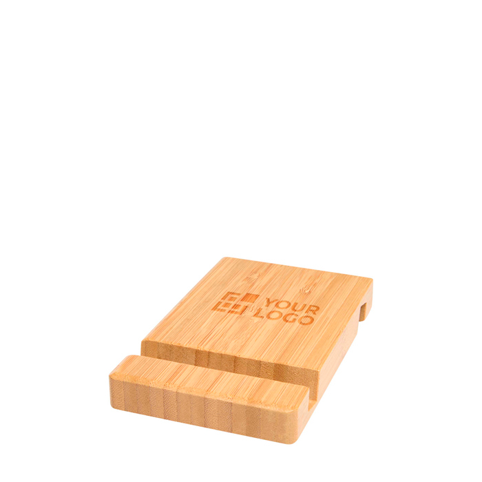 Support en bambou pour appareils électroniques avec deux angles