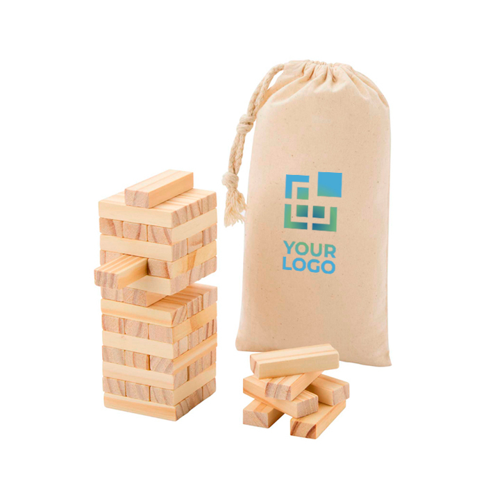 Jeu de blocs en bois à empiler, idéal pour la famille et les amis