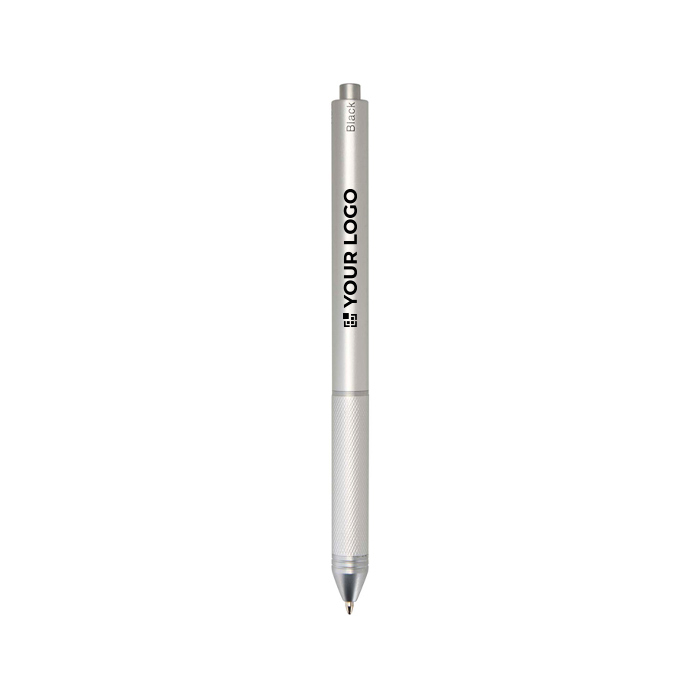 Stylo 4-en-1 en inox avec porte-mine et plusieurs encres