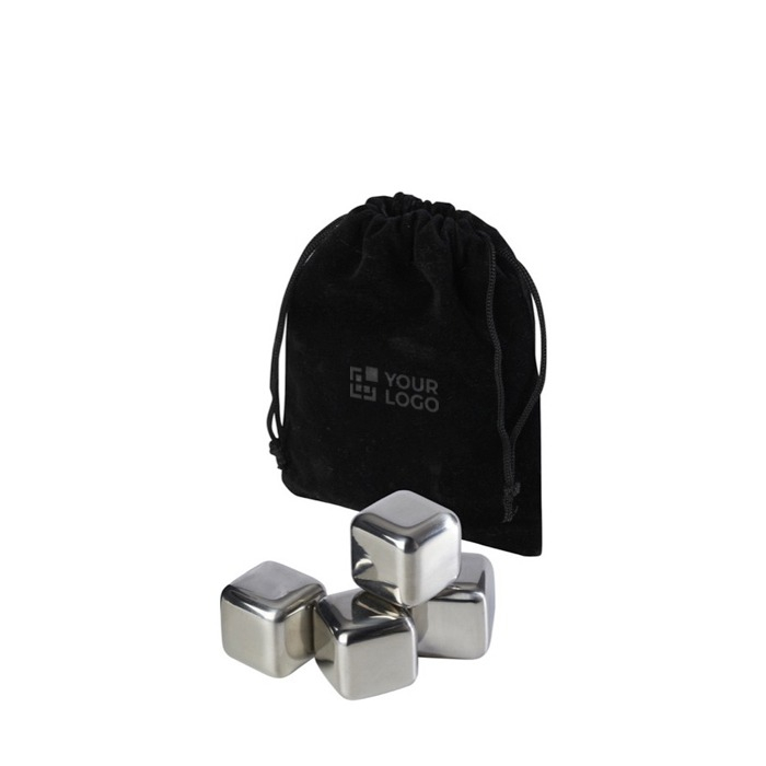 Ensemble de 4 glaçons réutilisables en acier inoxydable
