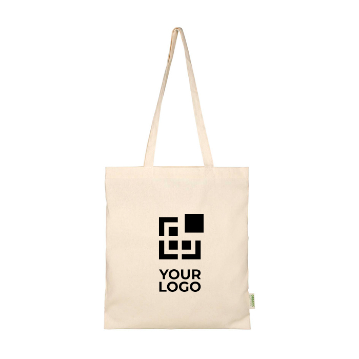 Sac en coton biologique avec grand compartiment 7 L 100 g/m²