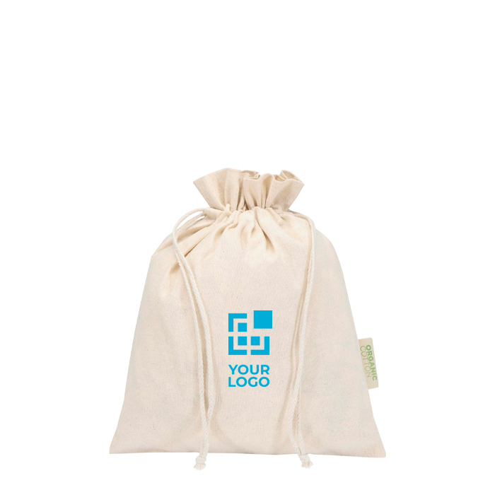 Sac cadeau en coton avec fermeture à cordon 30 x 25 cm 140 g/m²