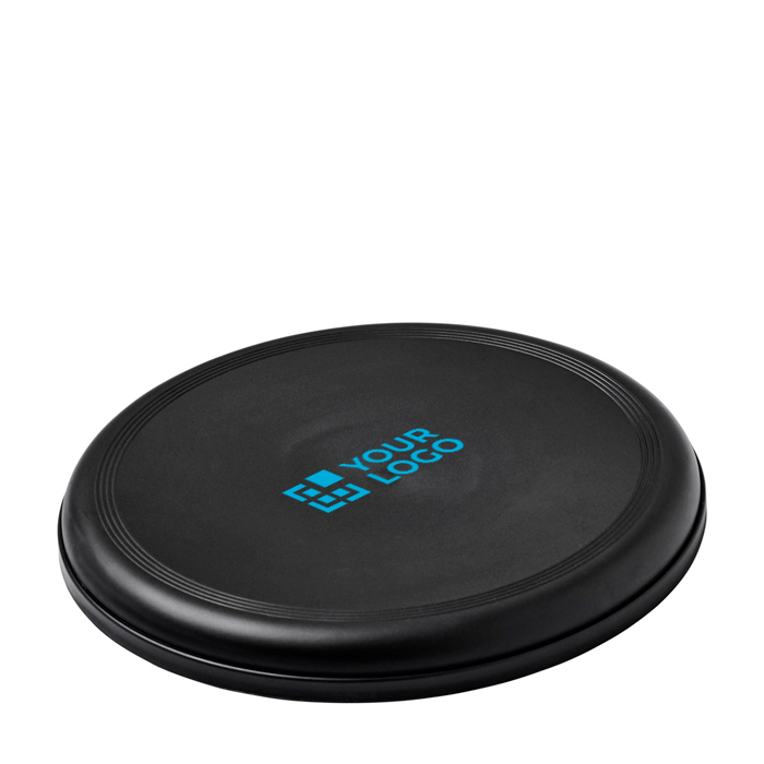 Frisbee rond en plastique recyclé avec finition mouchetée