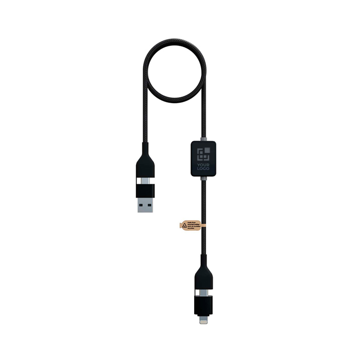 Câble charge données logo lumineux 60 W 1 m SCX.design
