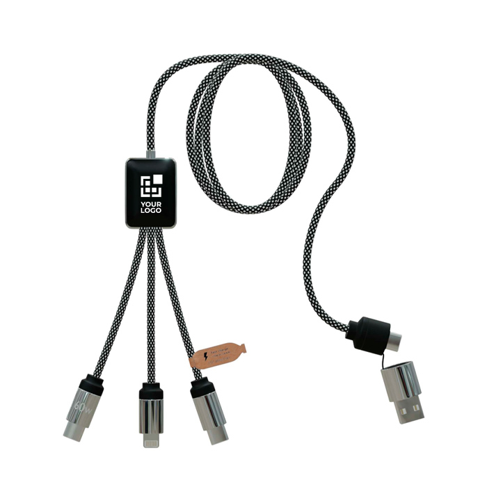 Câble de charge 3-en-1 avec logos lumineux SCX.design