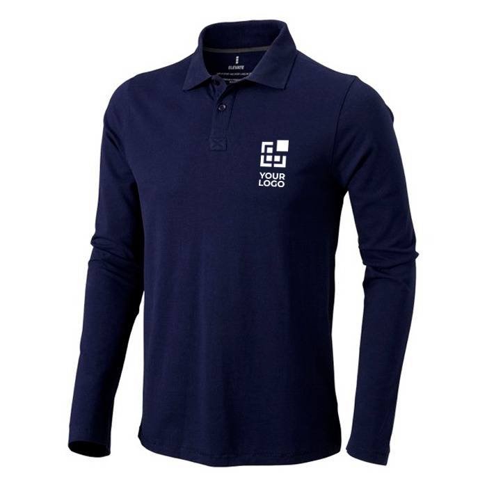Polo en coton homme à manches longues 200 g/m2 Elevate Life