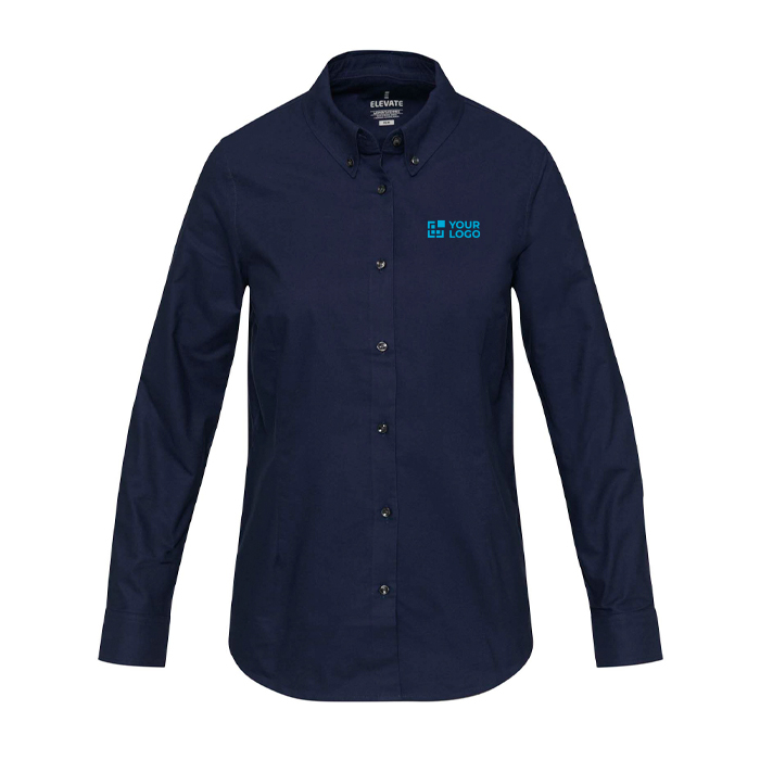 Chemise Oxford femme à manches longues, coupe droite Elevate