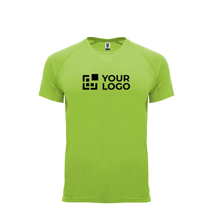 T-shirt technique avec logo 100% polyester pour enfant 135 g/m² Roly avec zone d'impression