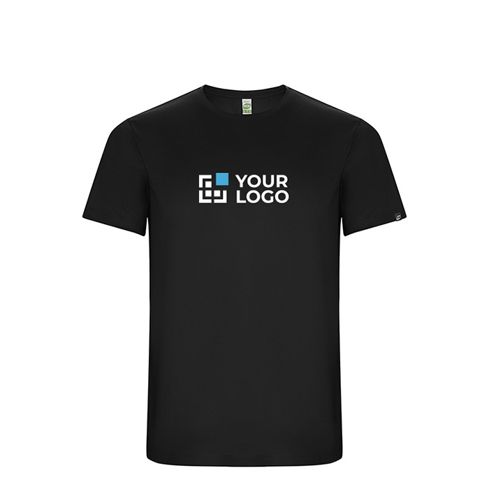 T-shirt technique en 50% polyester recyclé pour enfants 135 g/m² Roly avec zone d'impression