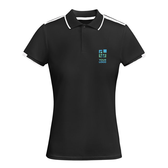 Polo polyester manches courtes pour femme bicolore 140 g/m² Roly