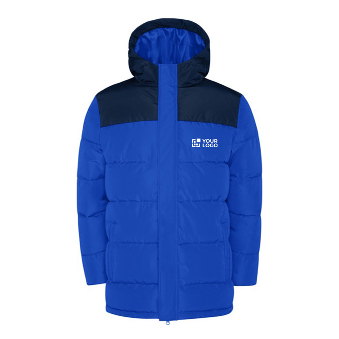 Veste unisexe bicolore style doudoune polyester et capuche Roly