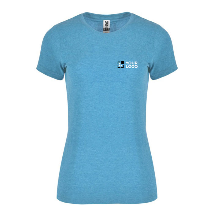 T-shirt chiné en coton et polyester pour femme 150 g/m² Roly