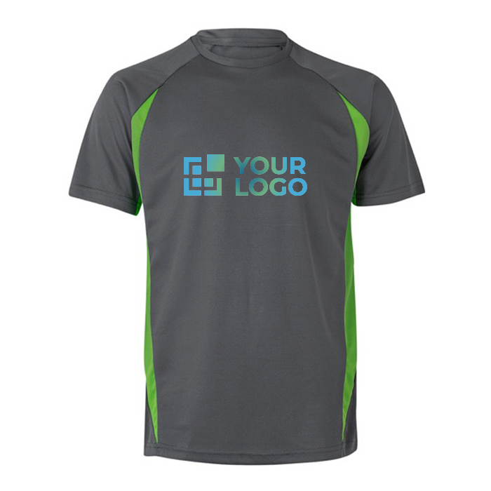 T-shirt unisexe de travail en polyester teinte bicolore 160 g/m²