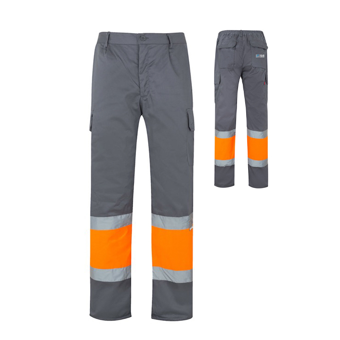 Pantalon de travail multipoches en polyester et coton 210 g/m²