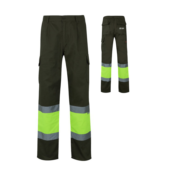 Pantalon de travail multi-poches en coton et polyester 210 g/m²
