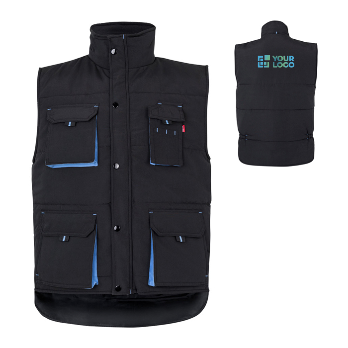 Gilet de travail unisexe multi-poches en polyester 120 g/m²
