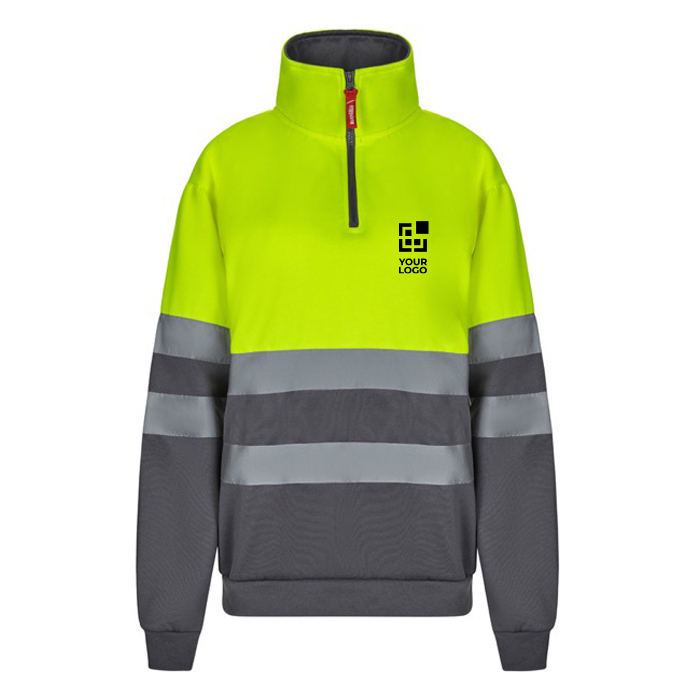 Pull polaire grande taille polyester avec col montant 300 g/m²