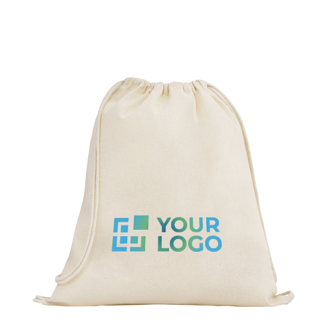 Sac à dos en corde naturel entièrement en coton 140 g/m²