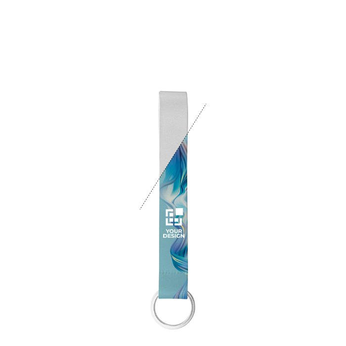 Cordon court en polyester pour sublimation avec anneau 2 x 1,5 cm