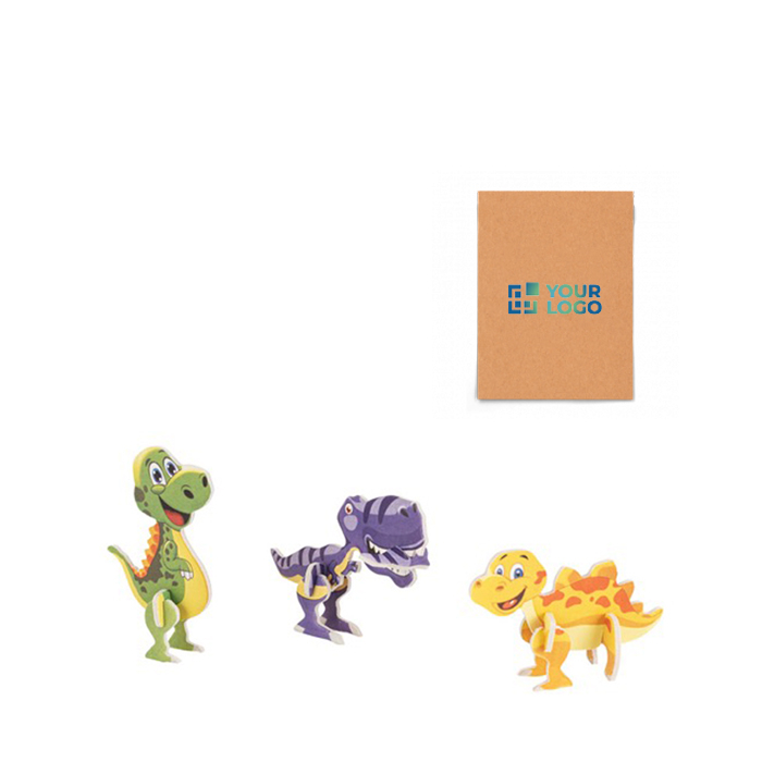 Puzzle 3D en papier 3 en 1 en forme de dinosaure idéal pour enfants