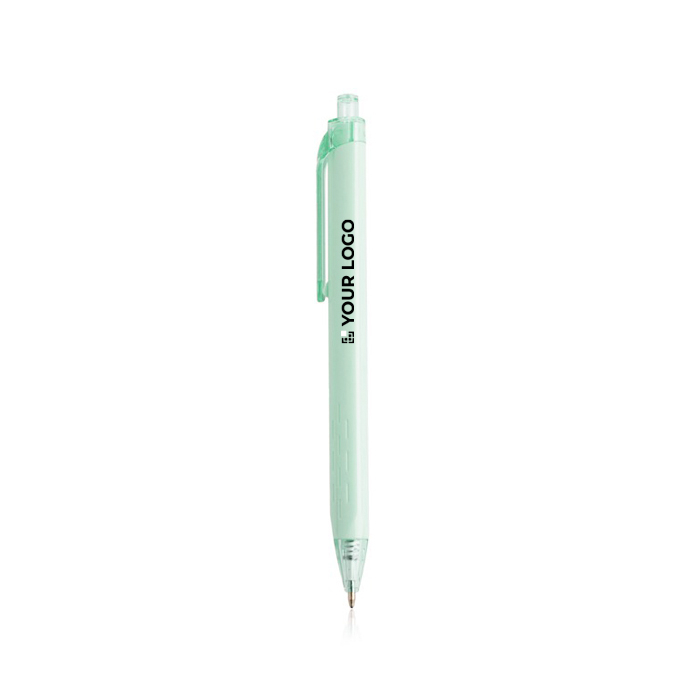 Stylo triangulaire en plastique détails transparents à encre bleue