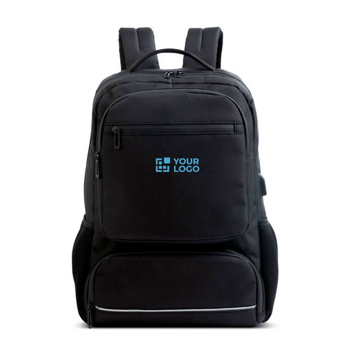 Sac à dos ordinateur avec poche isotherme et câble de charge 15,6" avec zone d'impression
