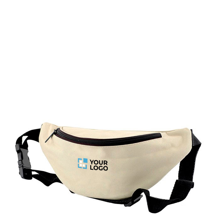 Banane en polyester 600D idéale pour la marche avec sangle ajustable avec zone d'impression
