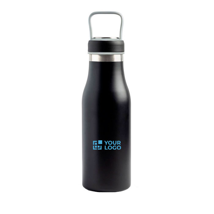 Bouteille thermique compartiment pour le couvercle et poignée 510 ml avec zone d'impression
