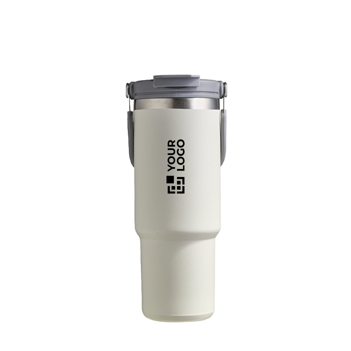 Gobelet isotherme en acier inoxydable à paille rabattable 900 ml
