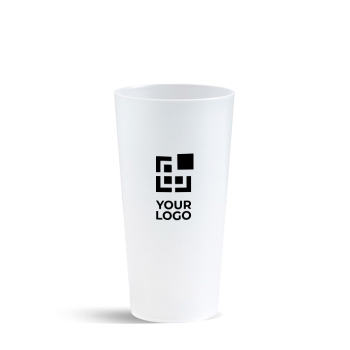 Gobelet réutilisable en plastique, fabriqué en UE, 400 ml