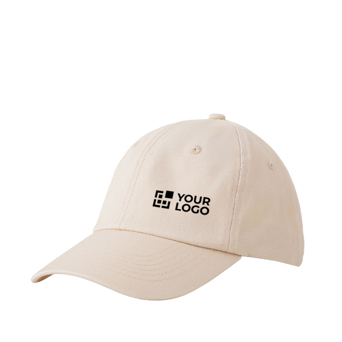 Casquette de baseball souple à 6 panneaux en coton 250 g/m2