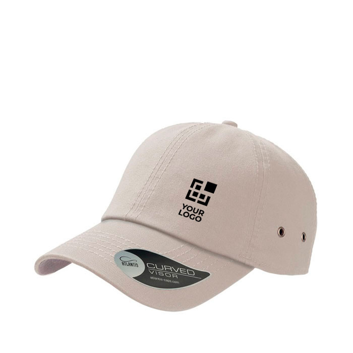 Casquette de baseball en sergé de coton avec œillets 250 g/m2 avec zone d'impression