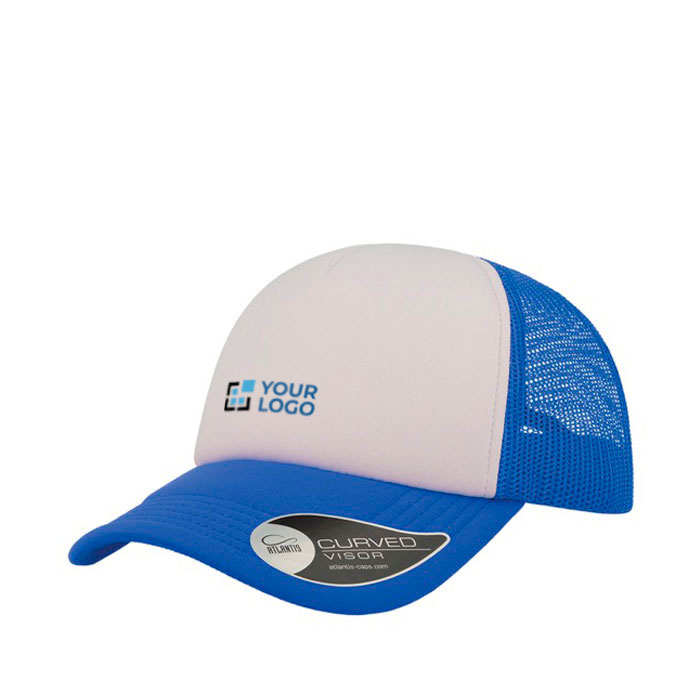 Casquette en polyester avec visière incurvée et rembourrée 80 g/m² avec zone d'impression