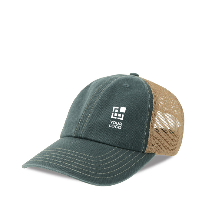 Casquette trucker 6 panneaux avec mesh et fermeture velcro