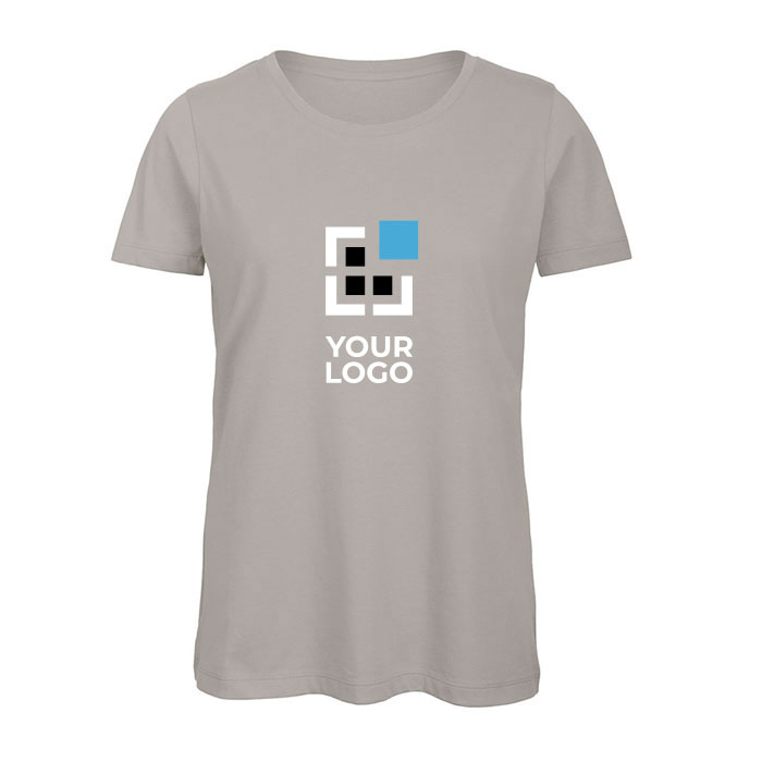 T-shirt pour femme en coton biologique à manches courtes 140 g/m² B&C avec zone d'impression