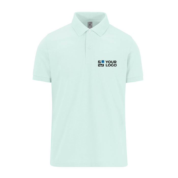 Polo classique unisexe en coton à manches courtes 180 g/m² B&C avec zone d'impression