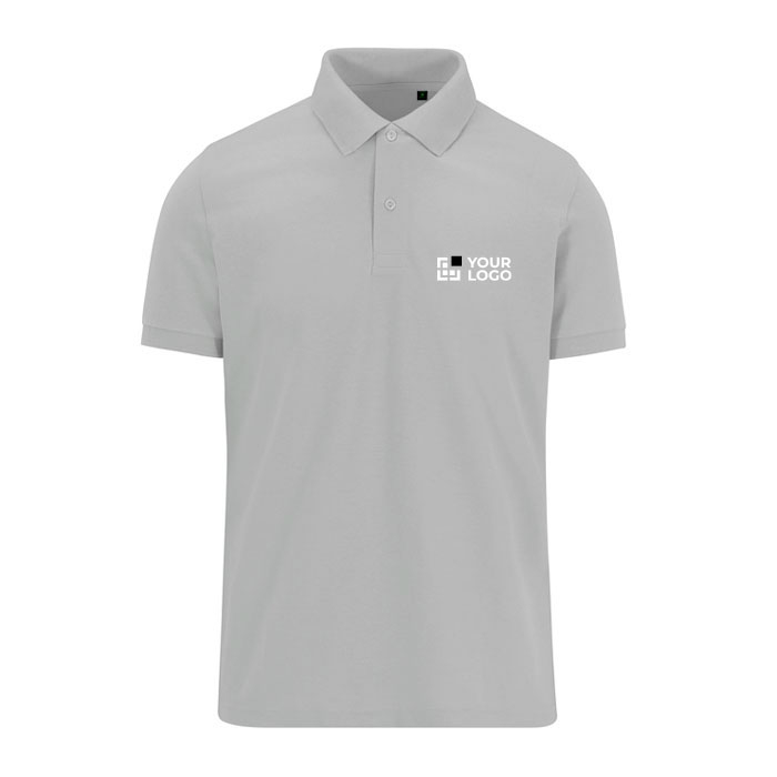 Polo en polyester et coton coloré à manches courtes 180 g/m² B&C avec zone d'impression