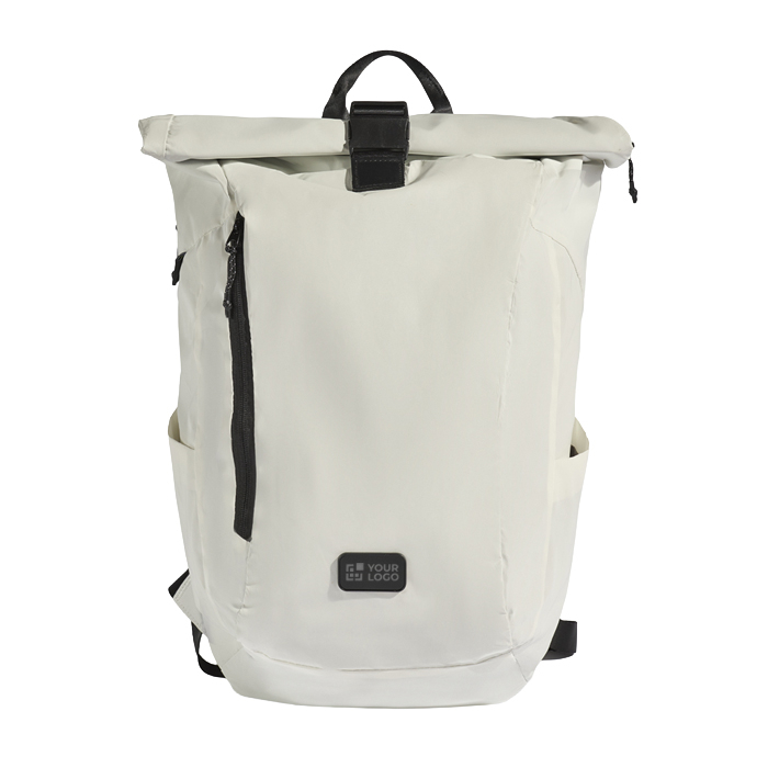 Sac à dos réfléchissant recyclé à fermeture à enroulement 15,6''