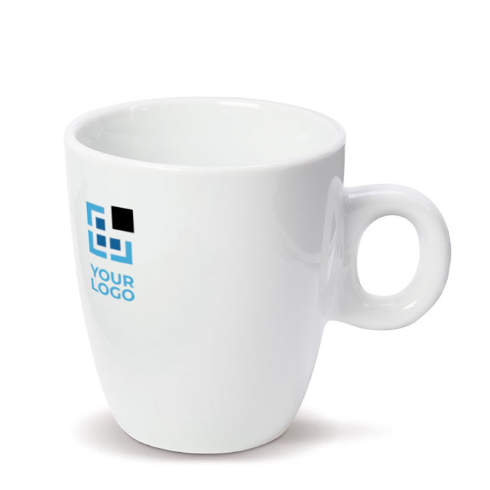 Tasse en céramique blanche compatible avec les machines à café 200ml avec zone d'impression