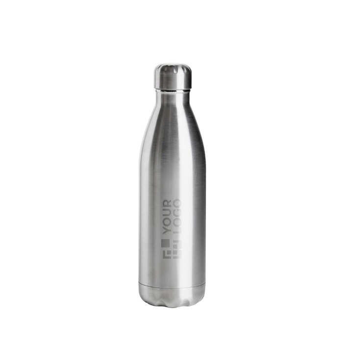 Bouteille en acier à double paroi avec haute capacité thermique 500ml avec zone d'impression