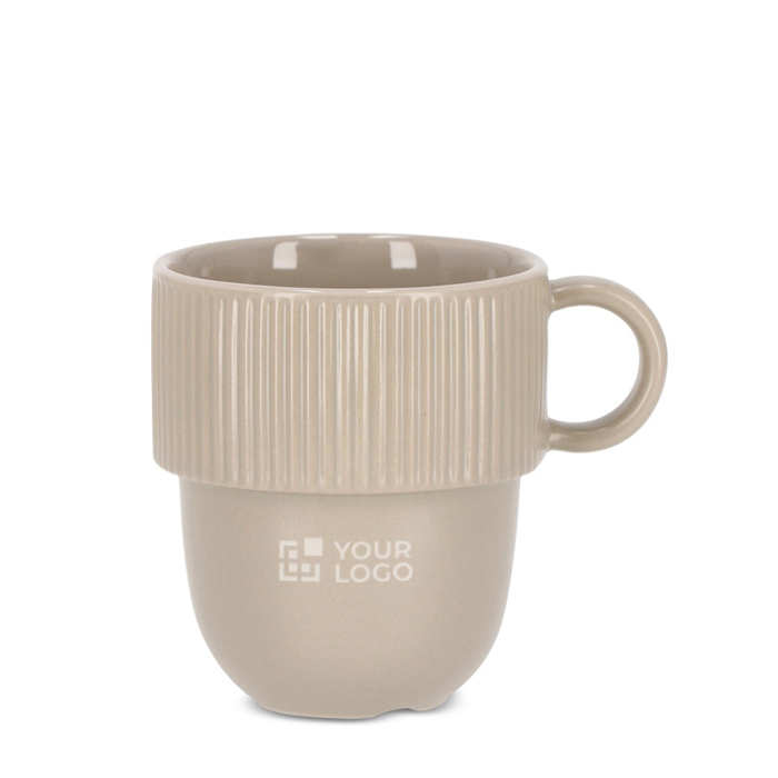 Tasse en porcelaine avec petite anse supérieure 270ml