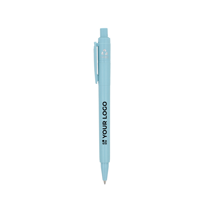 Stylo en plastique recyclé fabriqué en Italie, encre bleue