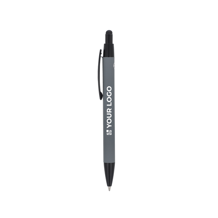 Stylo en aluminium recyclé au toucher doux, encre bleue