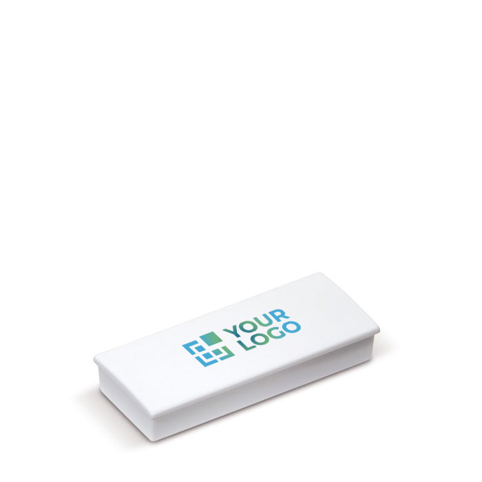 Aimant rectangulaire classique en plastique pour personnalisation avec zone d'impression