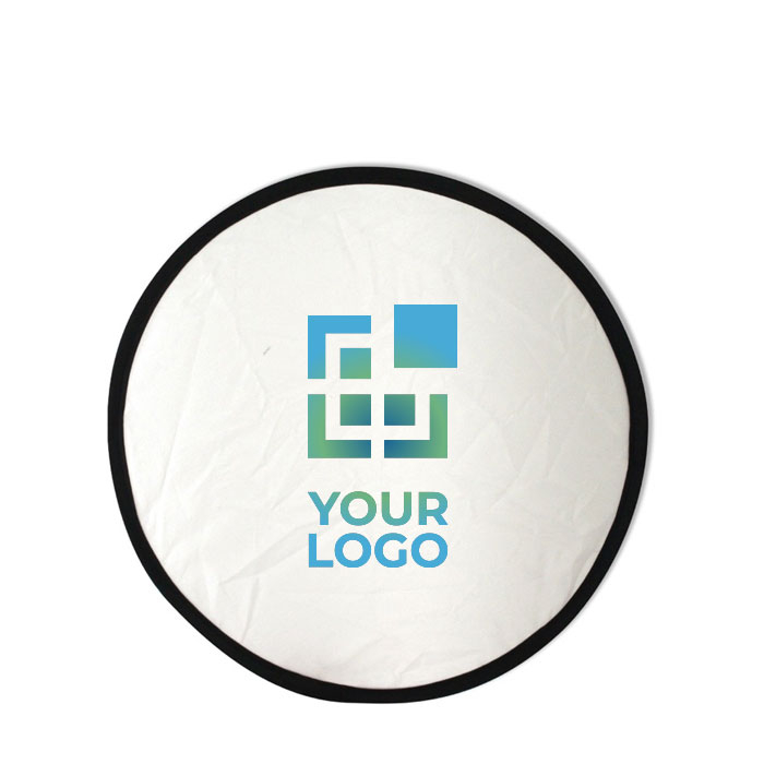 Frisbee pliable nylon disponible en plusieurs couleurs avec pochette avec zone d'impression